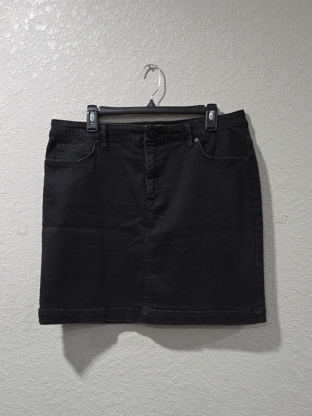 Style & Co. Black Denim Mini Skirt